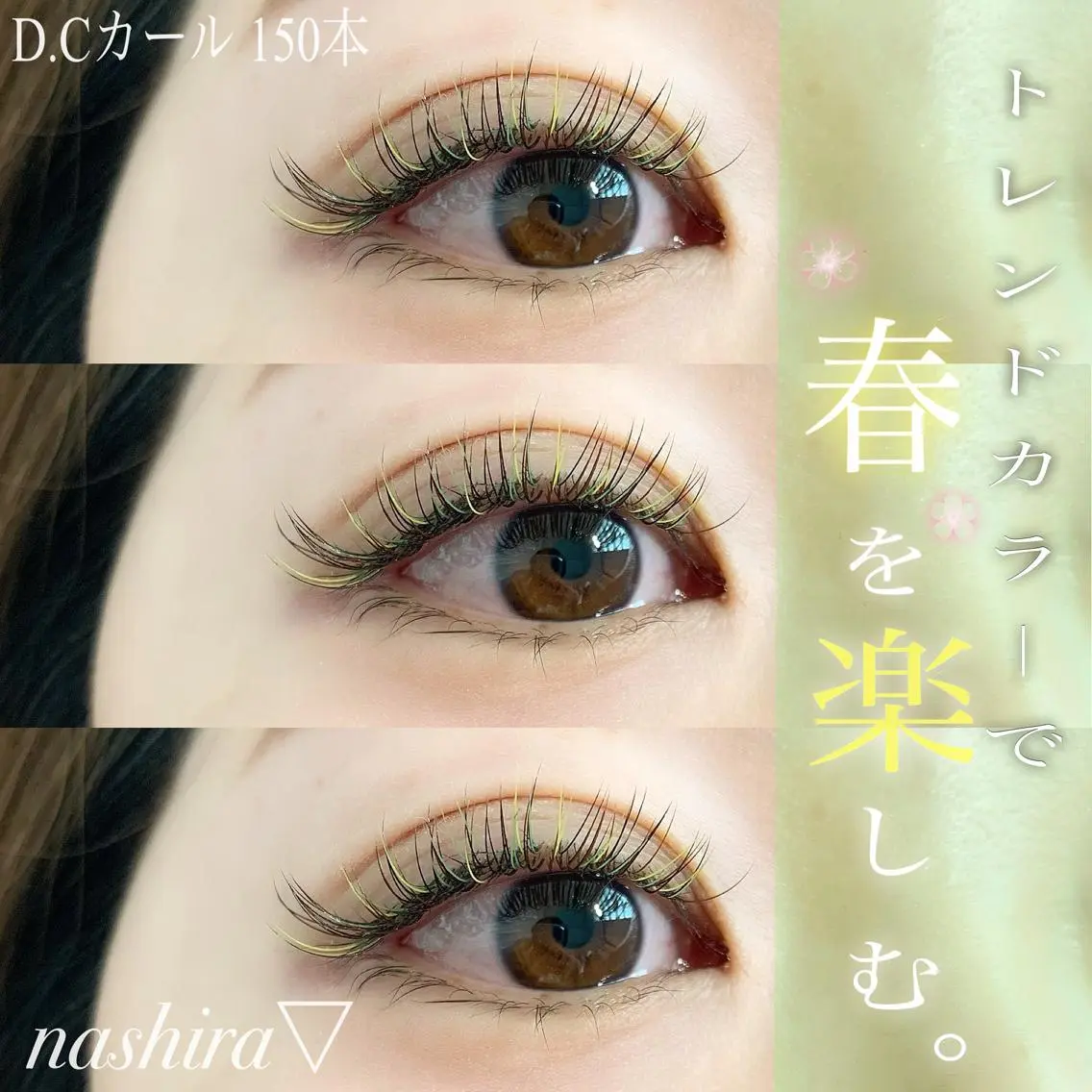 マツエク・マツパ カラーマツエク nashira恵比寿 まつ毛&眉毛サロンのマツエク・マツパデザイン