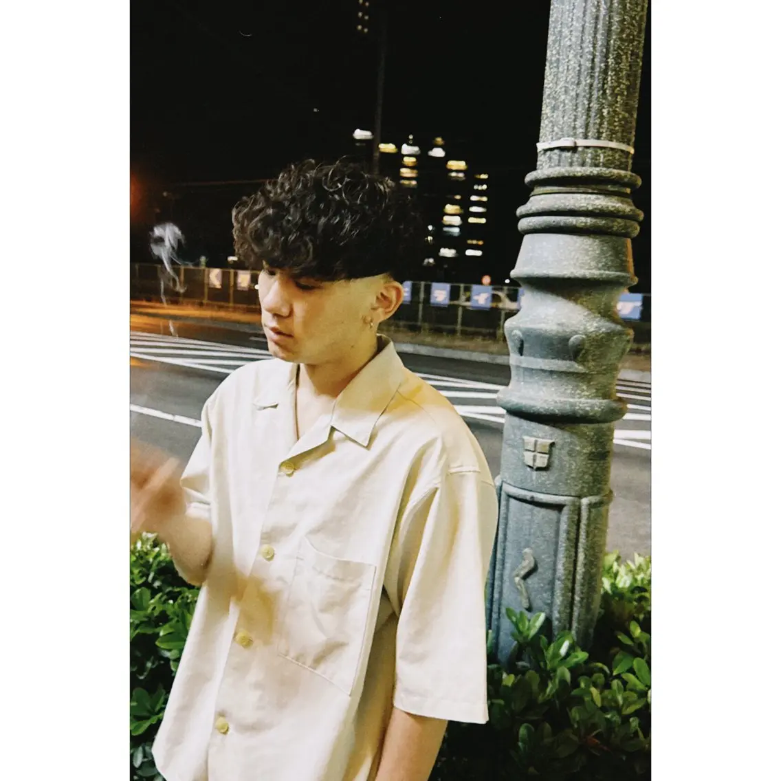 ミディアム カット パーマ “slow” 岡本海万。のヘアスタイル