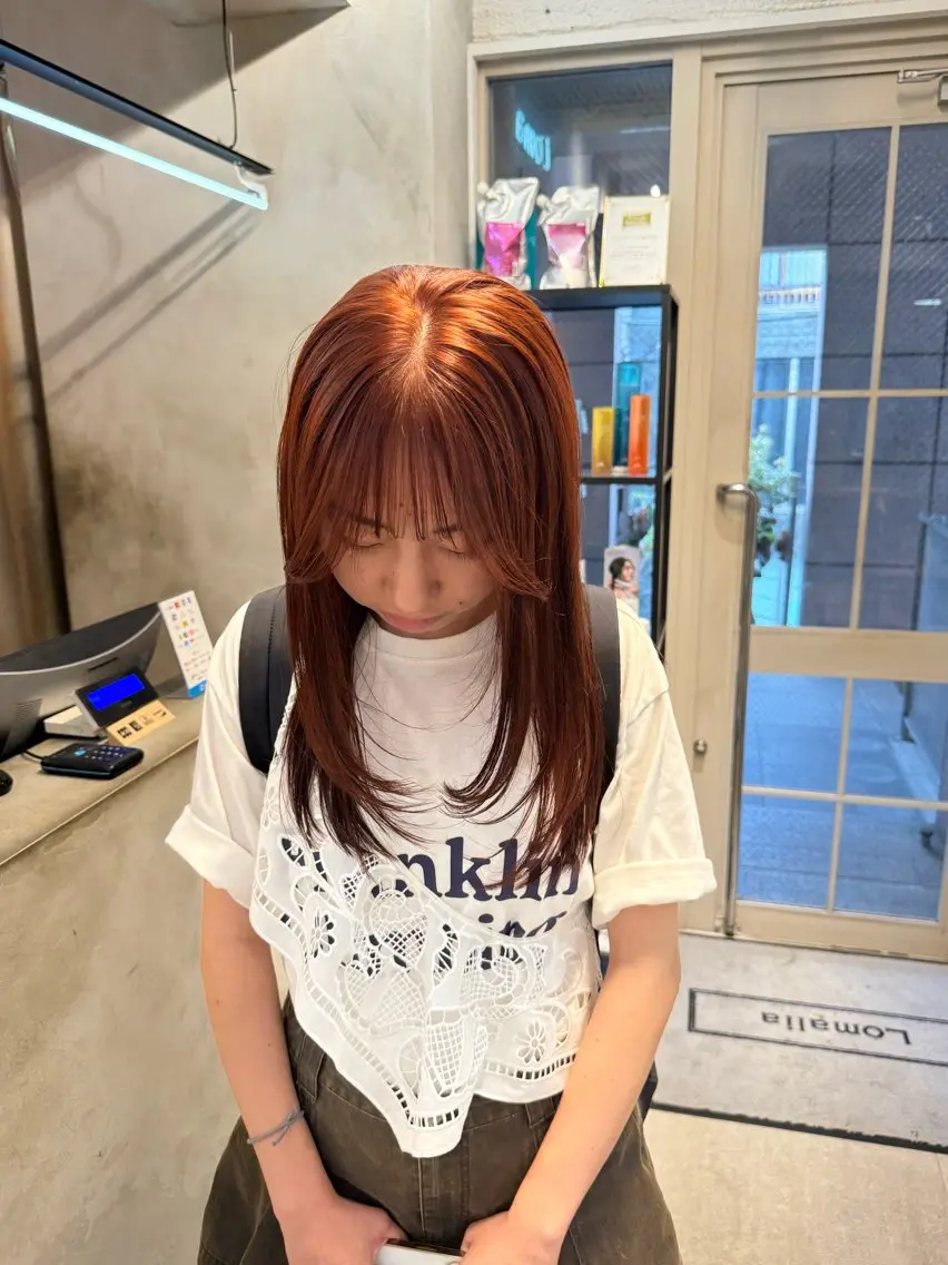 ロング カラー カット ヘアカラー トリートメント Lomalia 🤍🫧/makoのヘアスタイル