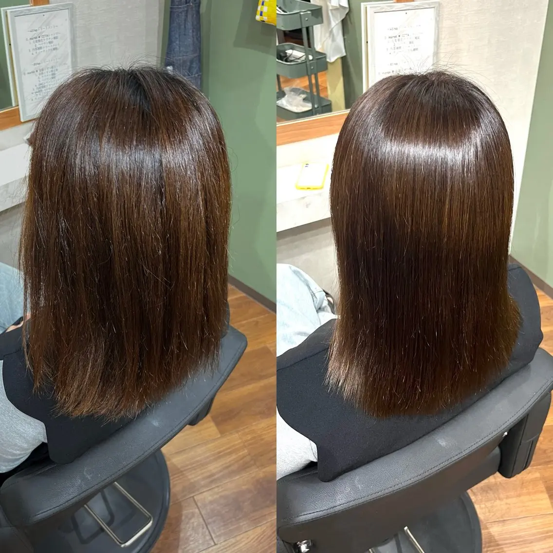 【縮毛矯正 髪質改善】同時施術OK👌美髪ストレート+カラー+marbb (cut+treatment込み)の写真