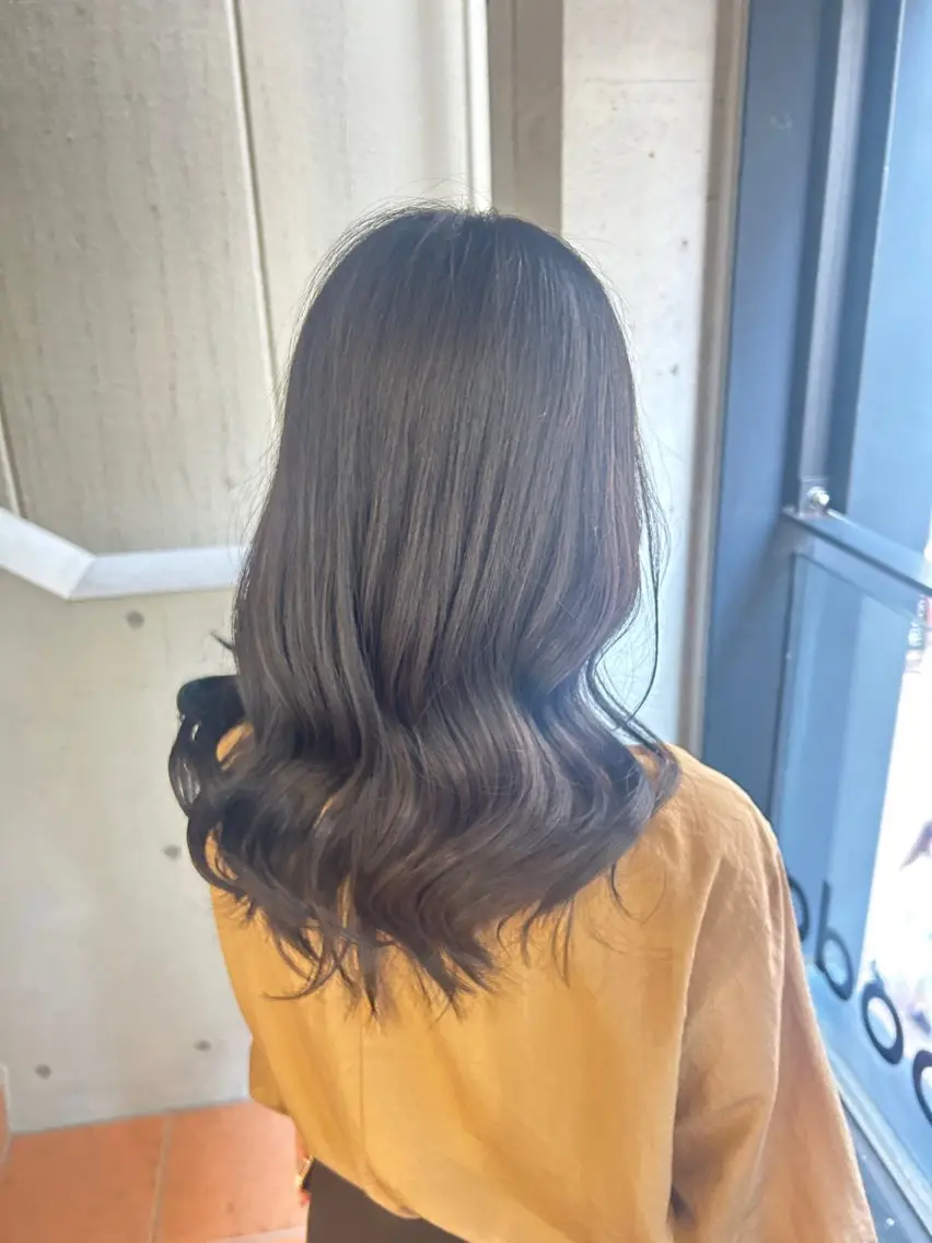 セミロング カラー ベージュカラー カット¥1100 ✂️MIUのヘアスタイル