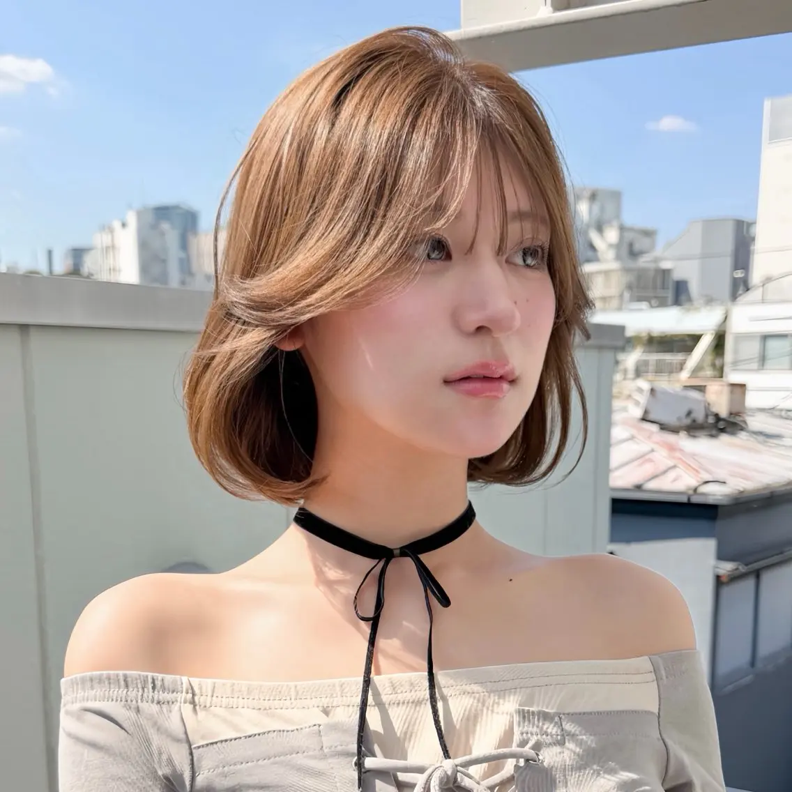 ショート カット ヘアカラー トリートメント 韓国/タンバルモリ/ ボブレイヤー/千純のヘアスタイル
