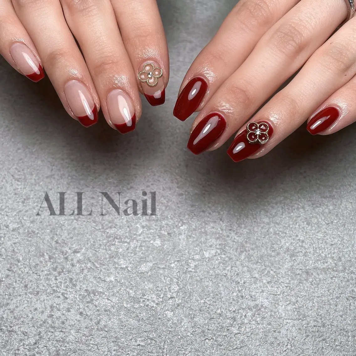 ネイル ボルドー フレンチネイル ALL Nail &whiteningのその他イメージ
