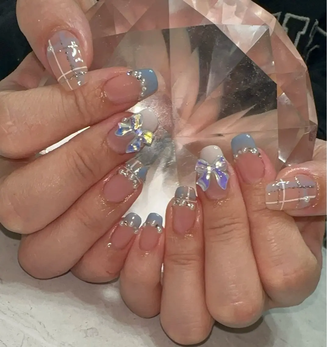 ネイル ブルー ハンドネイル with nail.のネイルデザイン