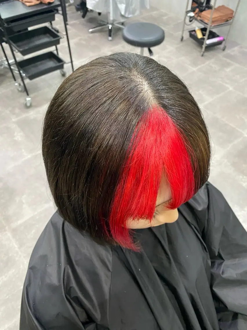 ショート カラー デザインカラー yui/パーマ/ メンズカットのヘアスタイル