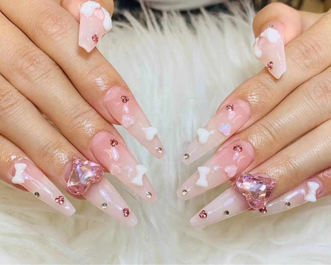ネイル チークネイル 長さ出し フットネイル 韓国ネイル マグネットネイル ハンドネイル ハンドケア AN NAIL _HOAのネイルデザイン