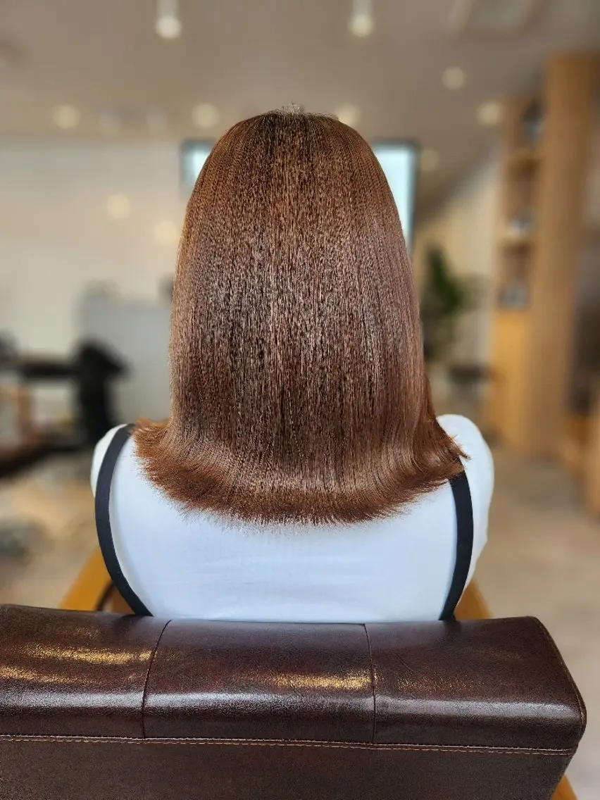 セミロング カラー ブラウンカラー シールエクステ🎀 ホシノ🕒ユウカのヘアスタイル