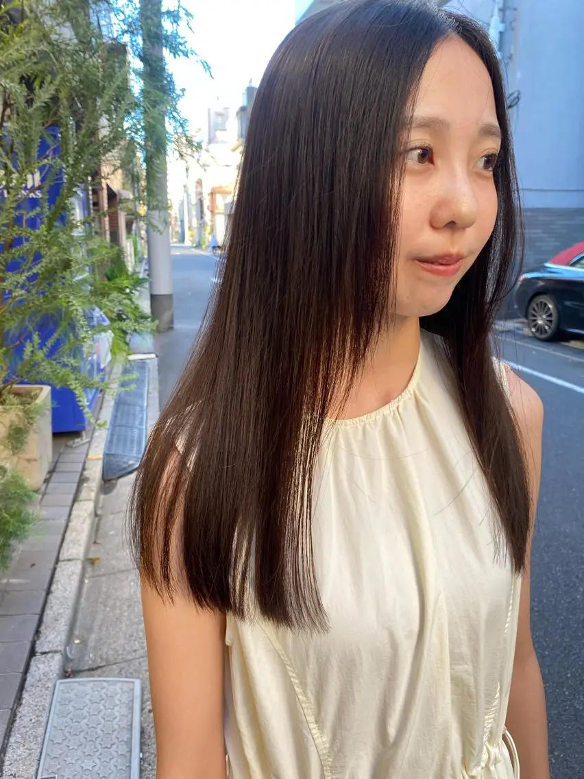 ロング 顔周りカット/透明感 カラー/rioのヘアスタイル