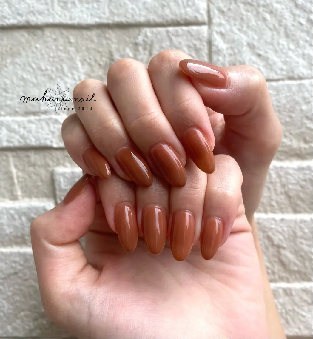 ネイル ワンカラーネイル mahana nailのネイルデザイン