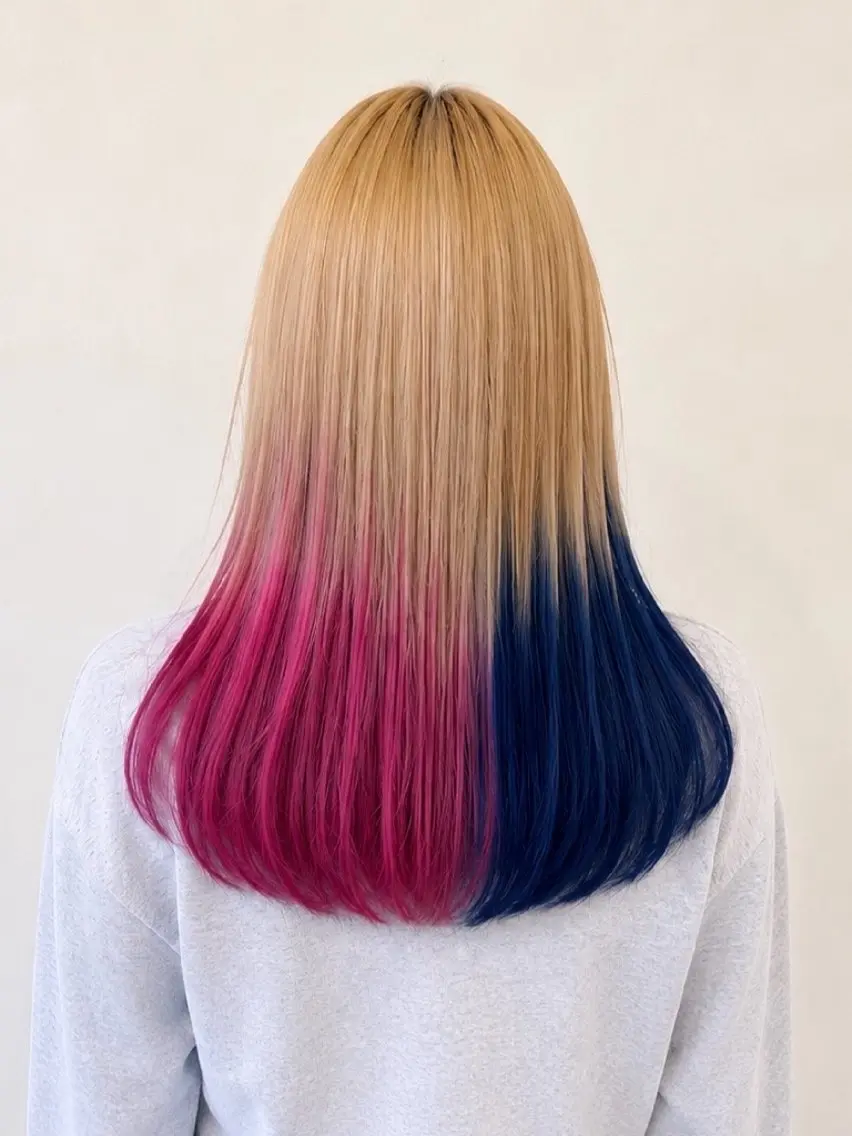 カラー ロング カット ヘアカラー 新木 バレリアのヘアスタイル