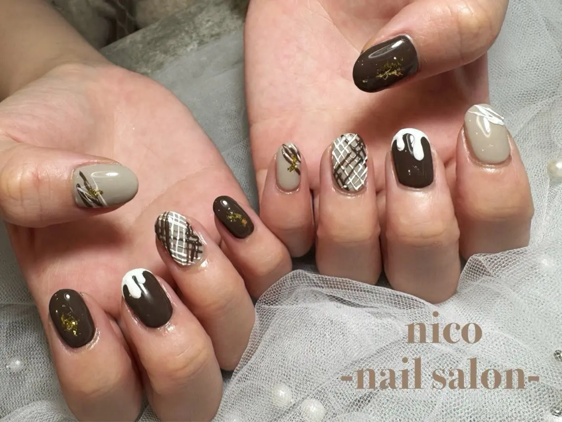 ミディアム ハンドネイル nico-nail ️🫧wakanaのネイルデザイン