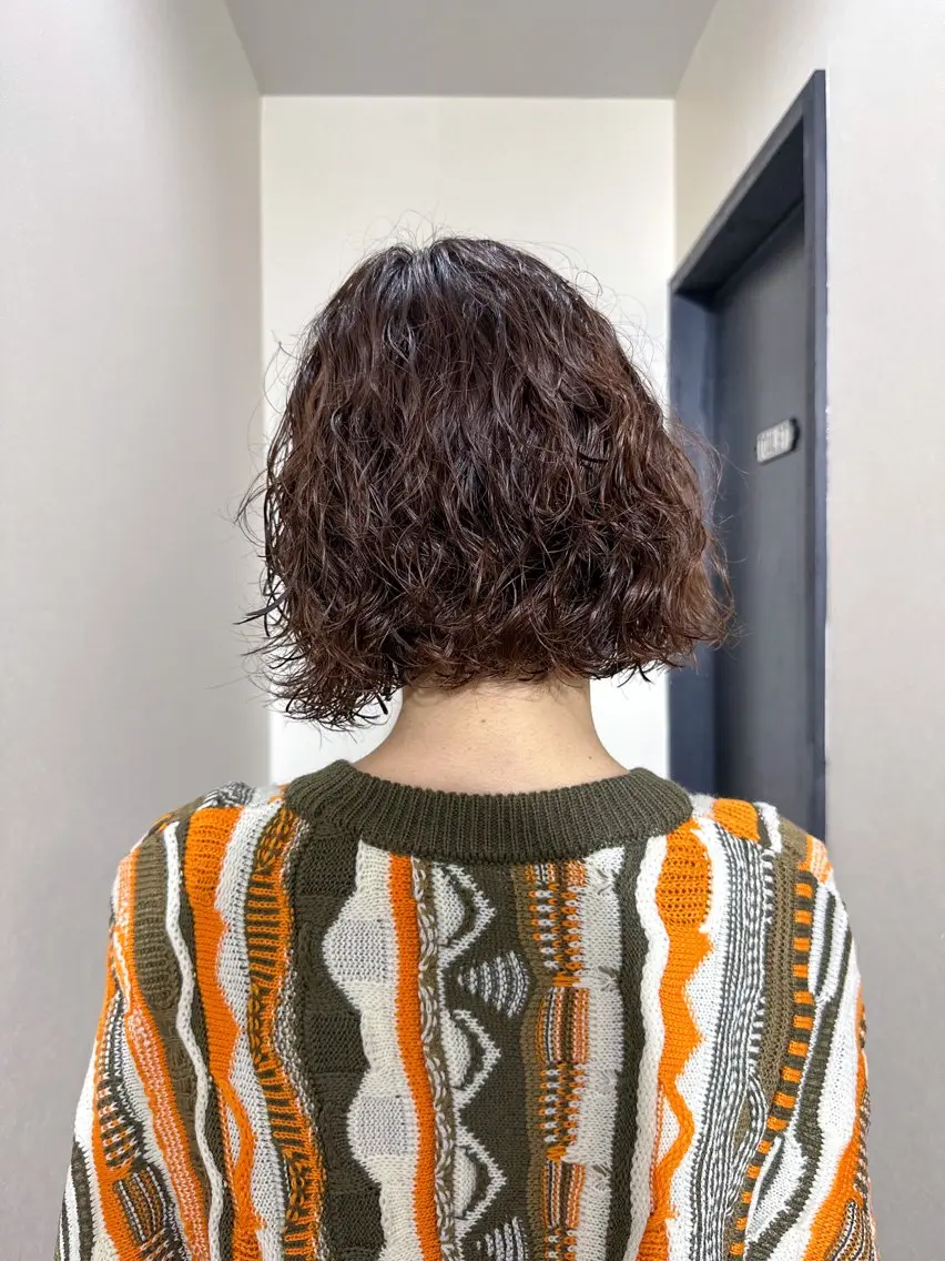 ミディアム ミディアムパーマ 桒村 沙綾のヘアスタイル