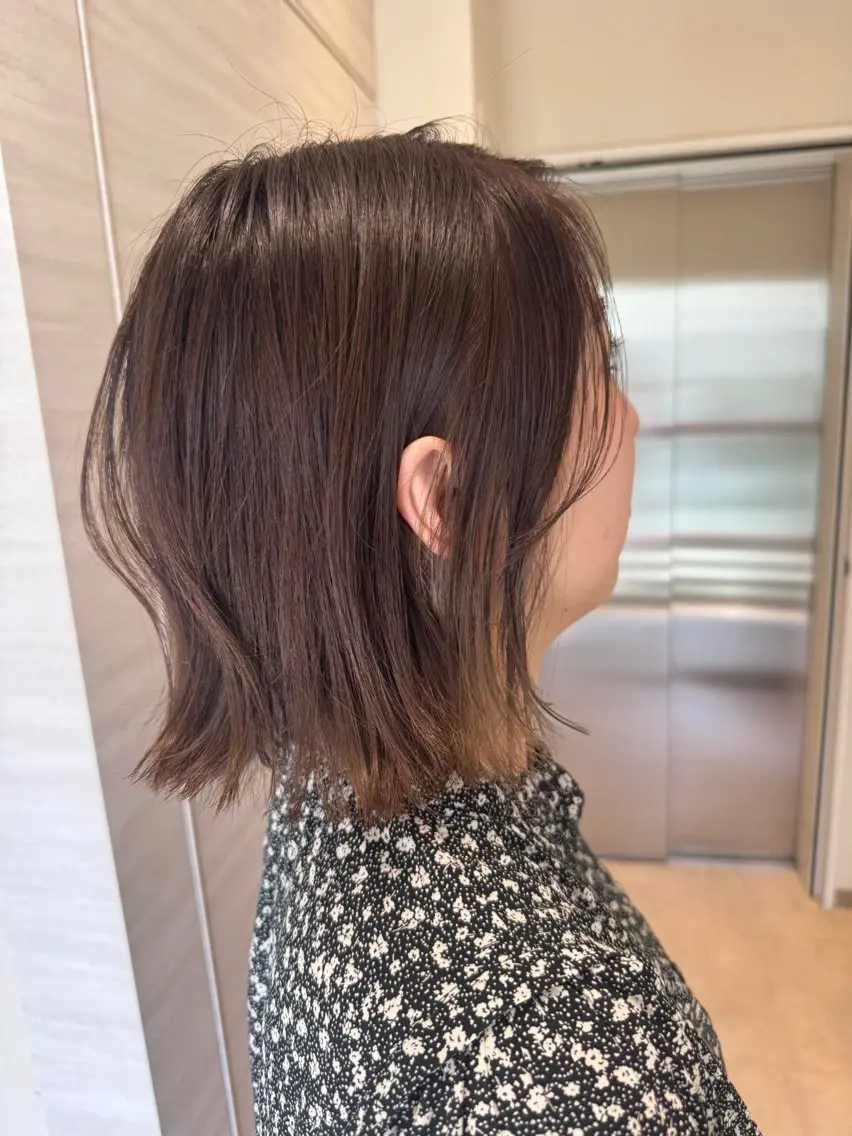 ショート カラー ベージュカラー ヘアカラー 艶カラー/似合わせ 💖Emmy💖のヘアスタイル