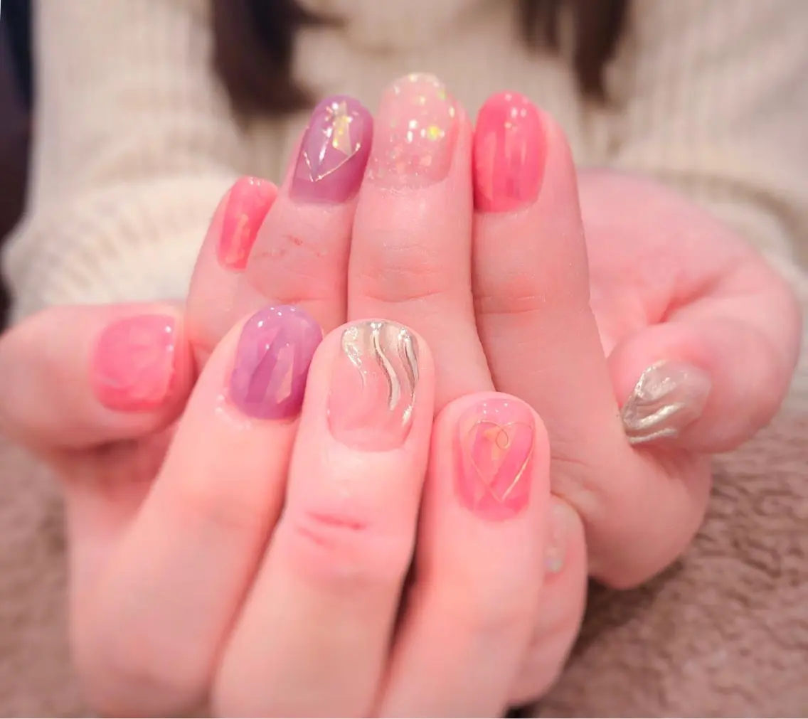 ネイル ハート BEBE BEAUTEのネイルデザイン