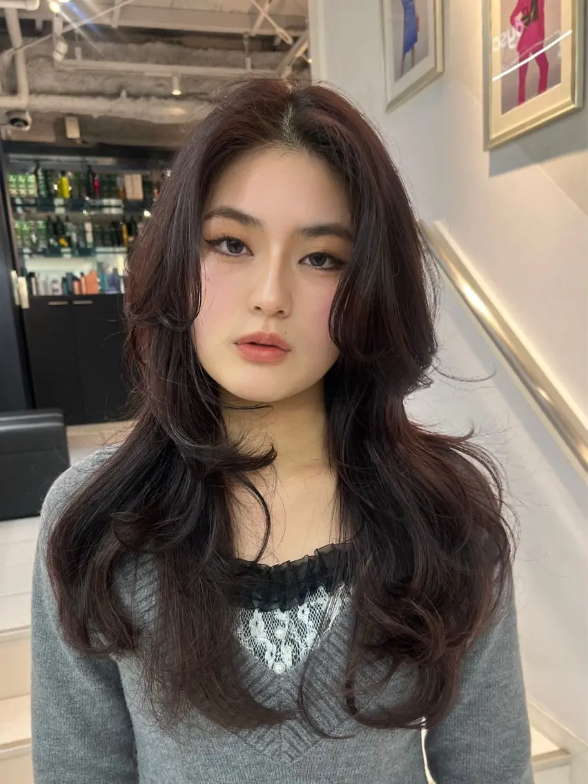 ロング 【レイヤーカット】 キサヌキミワのヘアスタイル