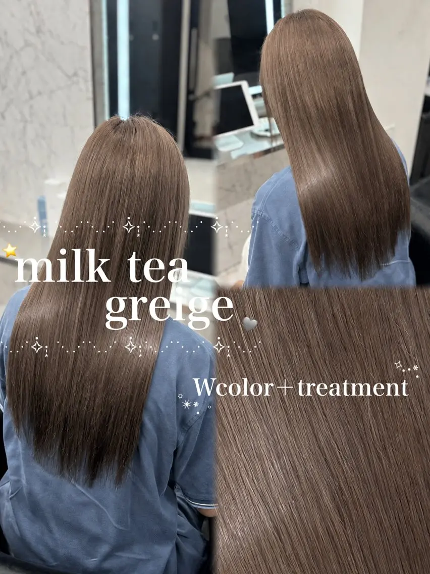 ロング カラー ハイトーンカラー ヘアカラー トリートメント JPCY MIRIYAのヘアスタイル