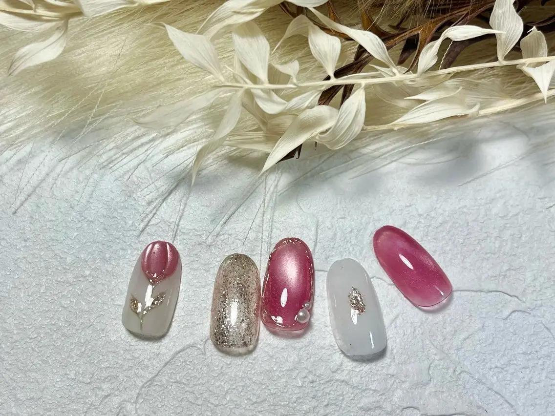 ネイル オーロラネイル フットネイル フレンチネイル ジェルネイル 韓国ネイル ハンドネイル kiki nail たまプラーザのネイルデザイン