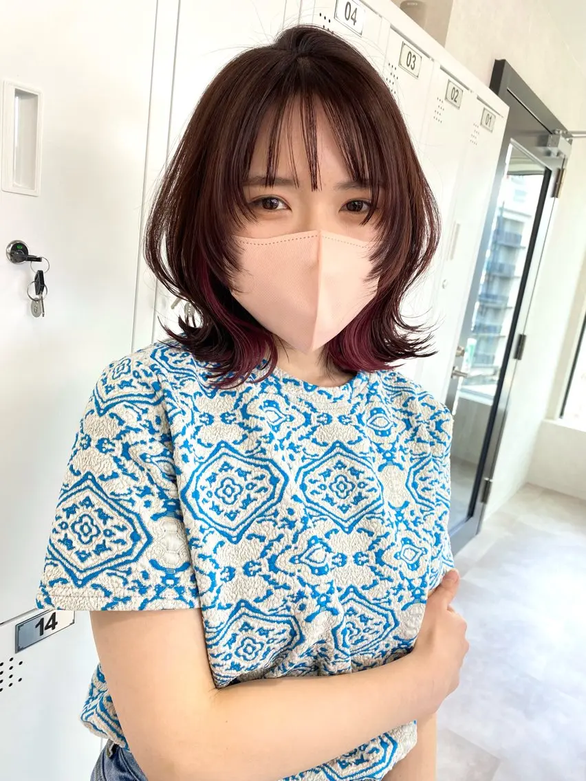 ミディアム カラー 🤎ᩚ暖色ブラウン りょうか🧸横浜のヘアスタイル
