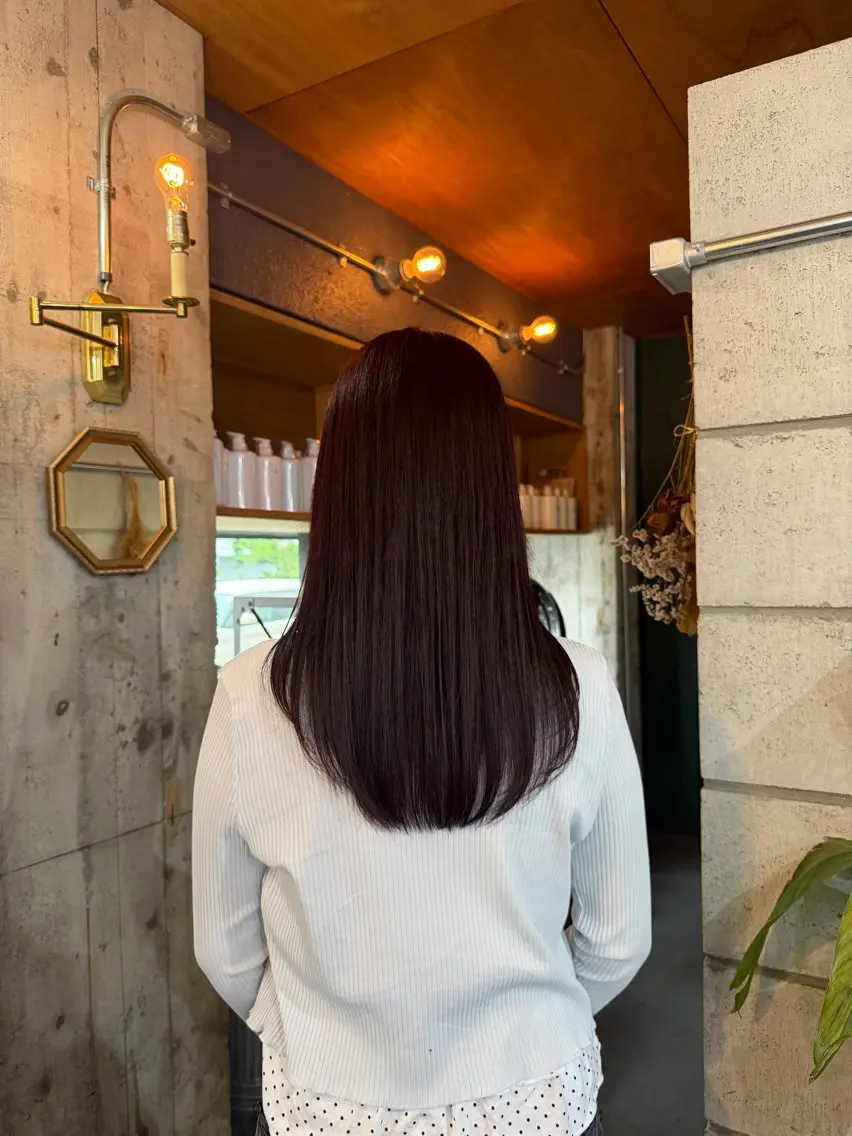 ロング 縮毛矯正 倉本 美優のヘアスタイル