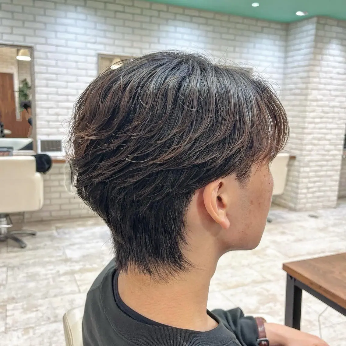 パーマ メンズ カット パーマ 外川 生純美ೀ🌝のヘアスタイル