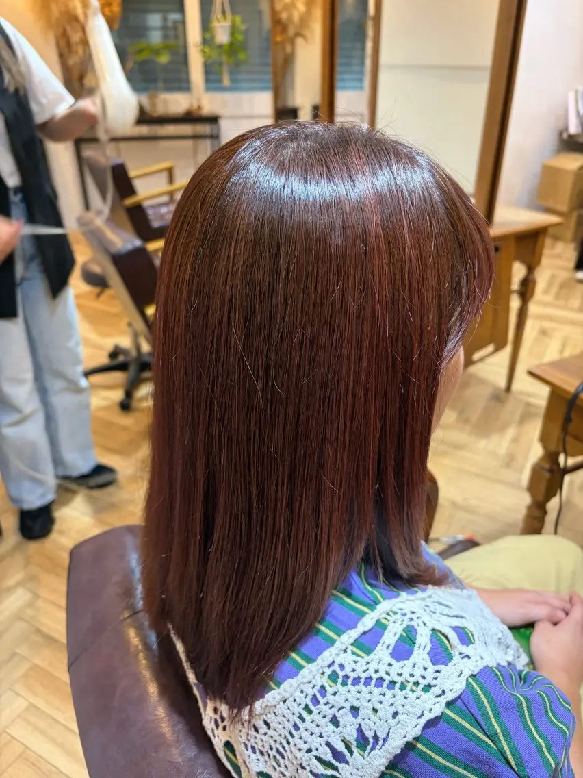 セミロング カラー ヘアカラー 🫧透明感カラー/ 中井香菜🫧のヘアスタイル