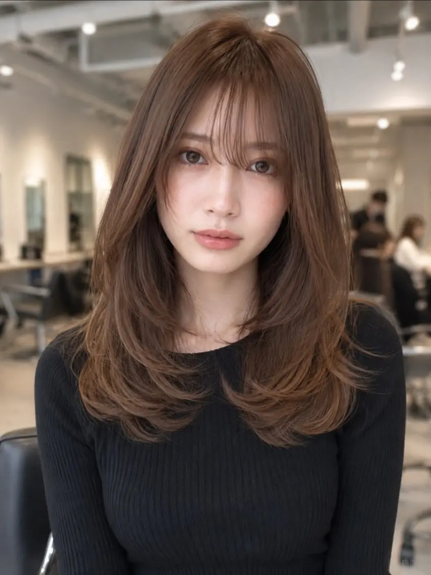 セミロング カラー カット ヘアカラー 縮毛矯正 トリートメント ✨毛髪診断で絶対綺麗 ✨美髪艶髪専門✨高浪のヘアスタイル