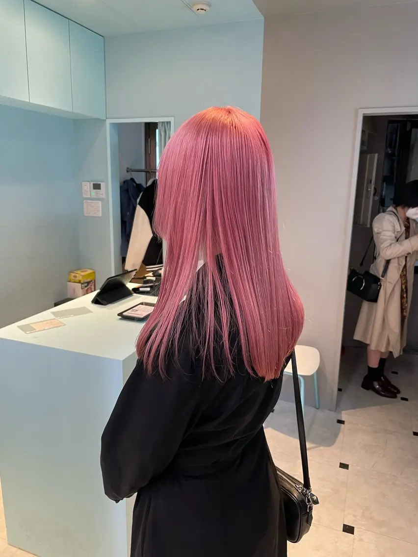ロング カラー ヘアアレンジ えびけん/色落ちまで 可愛い♥️のヘアスタイル
