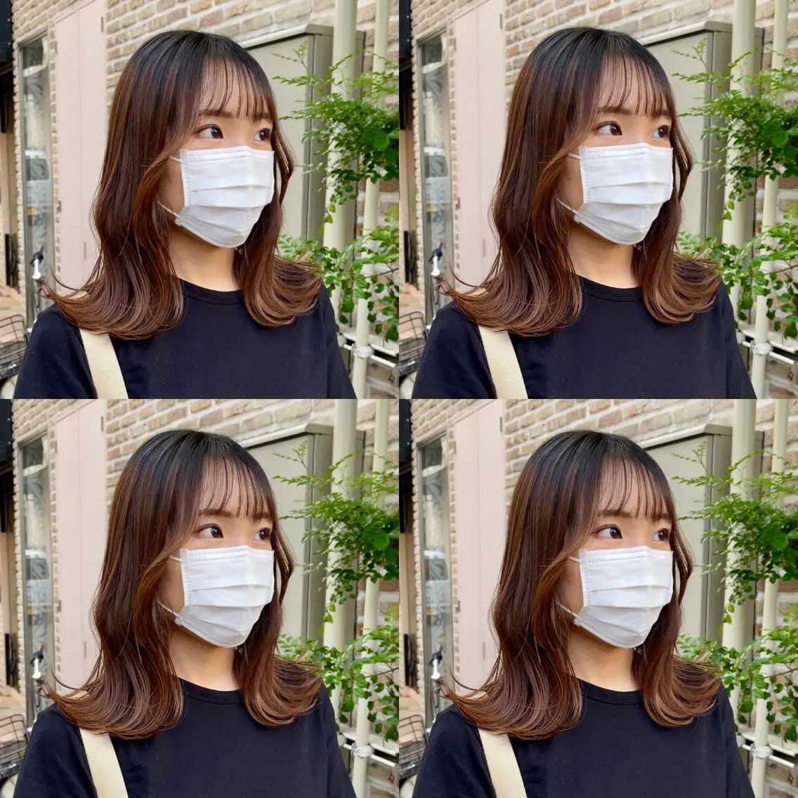 ミディアム くびれヘア 伸ばしかけ 似合わせカット 小顔カット カット ヘアカラー トリートメント ヘアセット 大人可愛い透明感🌟 小顔・韓国髪🌟野中のヘアスタイル
