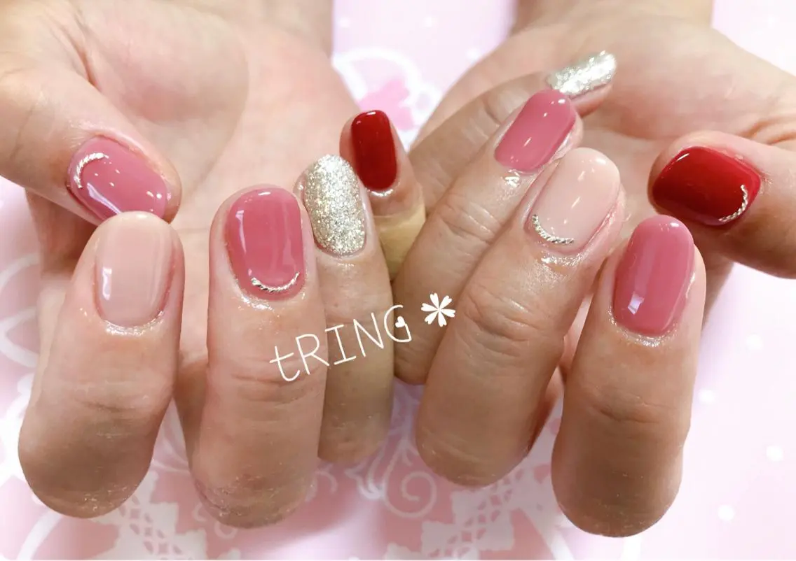 ネイル ハンドネイル tRING＊ しいの木台のネイルデザイン
