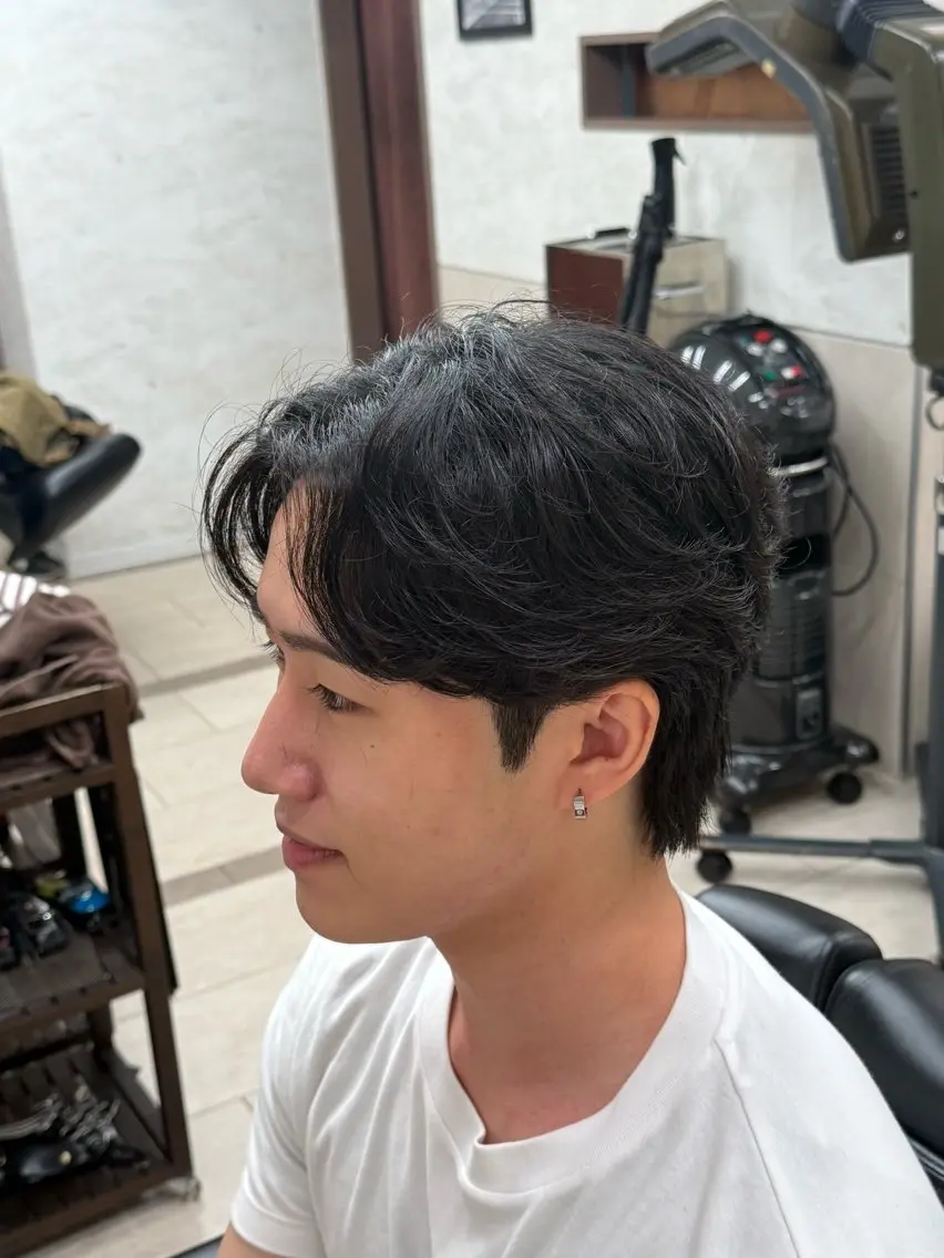 ミディアム ミディアムパーマ くせ毛 縮毛矯正 カット パーマ フルハタヒロト 六本木理容師のヘアスタイル