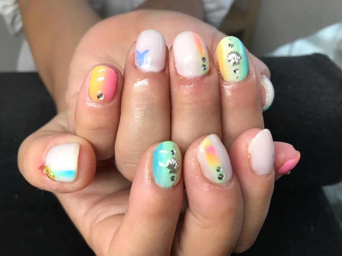 ネイル ハンドネイル Mana‪ ‪·͜· ❤︎‬のネイルデザイン