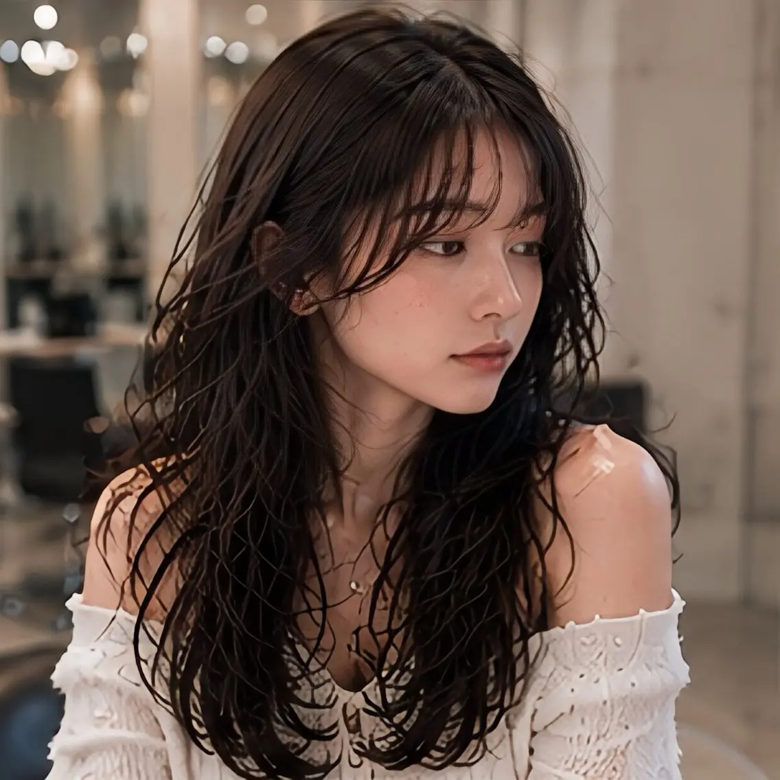 ロング カット 池袋/前髪/顔周り 🎀髪質改善おばかんのヘアスタイル