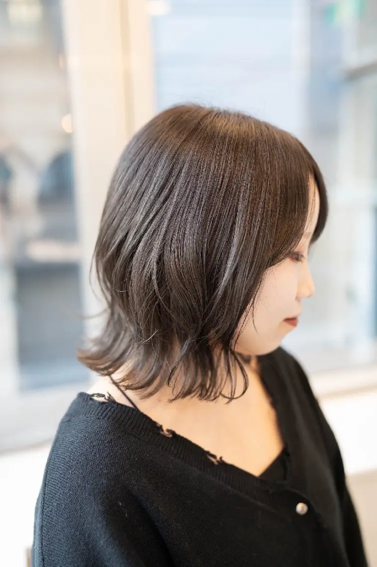 ミディアム カラー カット ヘアカラー トリートメント Lazo/ 原弥和子のヘアスタイル