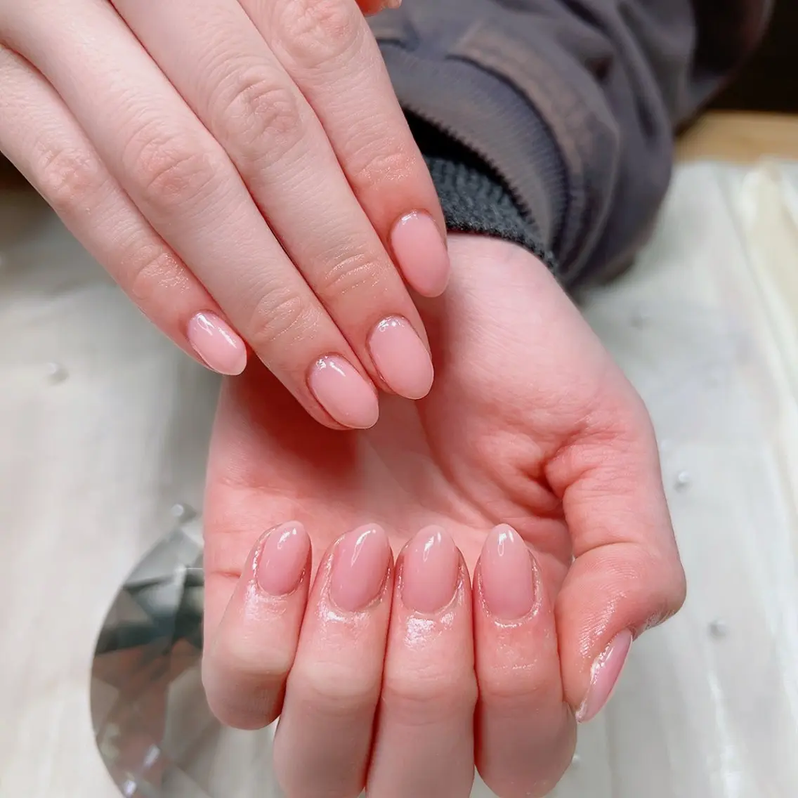 ネイル オフィスネイル ピンク バレンタイン Cute Tips nailのネイルデザイン