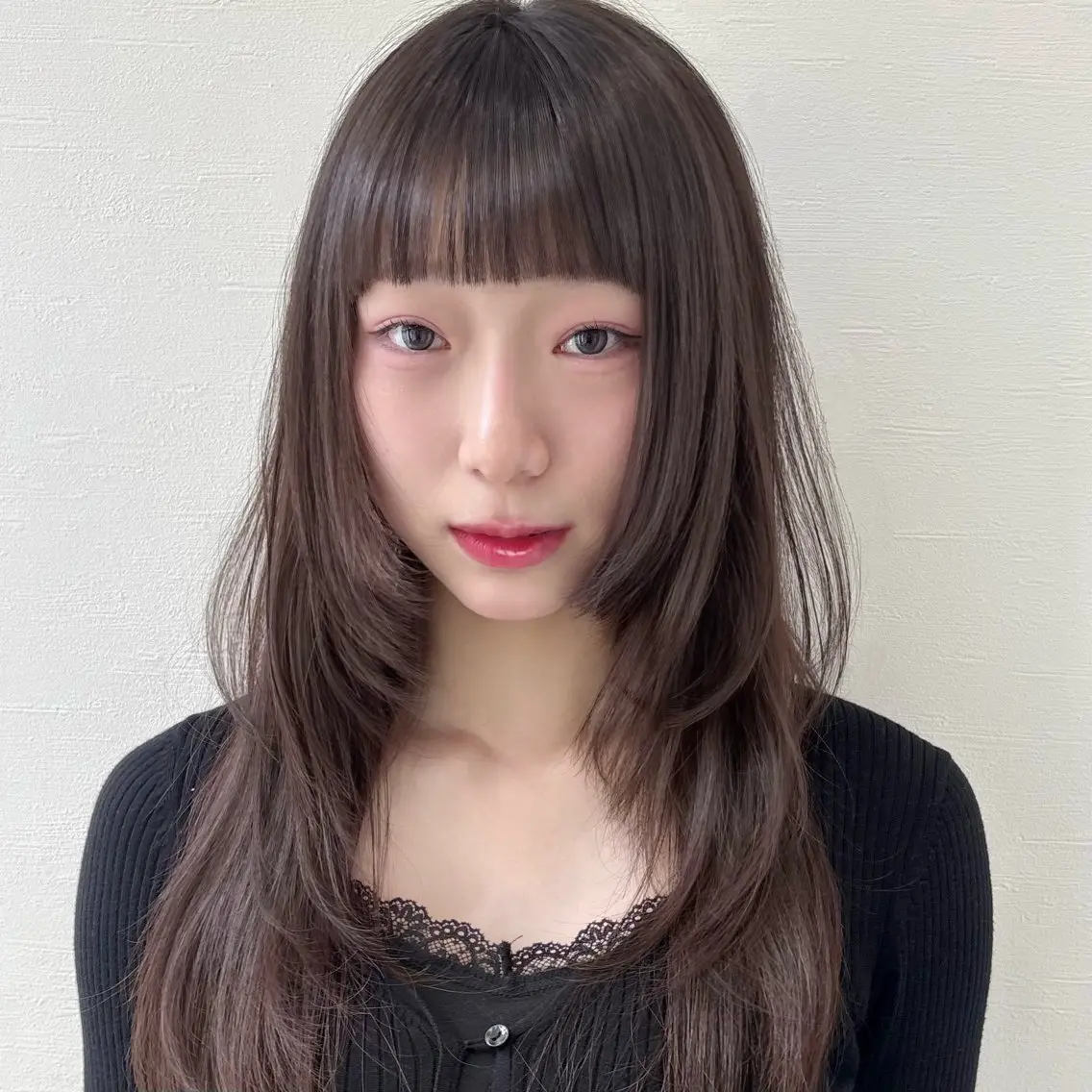 ロング カラー 似合わせ前髪／ 小顔カット🎀そうのヘアスタイル