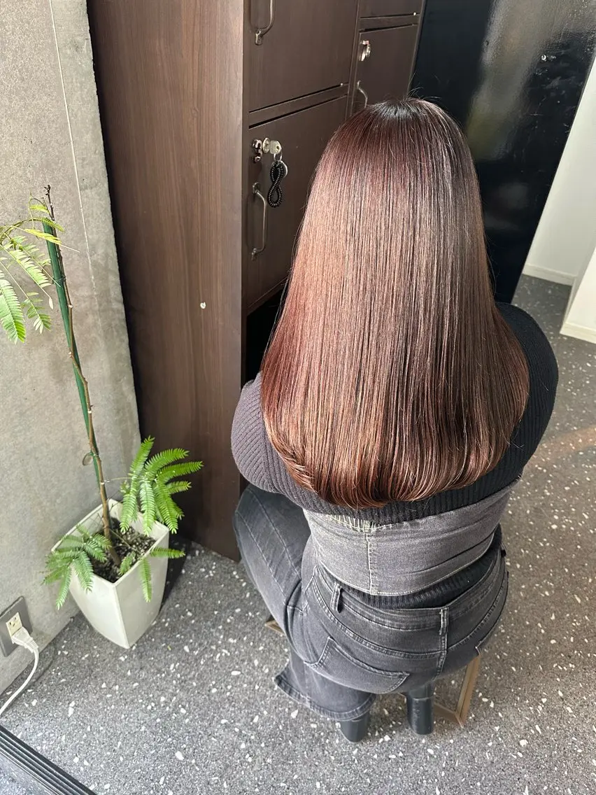 ロング カラー カット ヘアカラー トリートメント 髪質改善⭐️縮毛矯正 中野⭐️Rinaのヘアスタイル