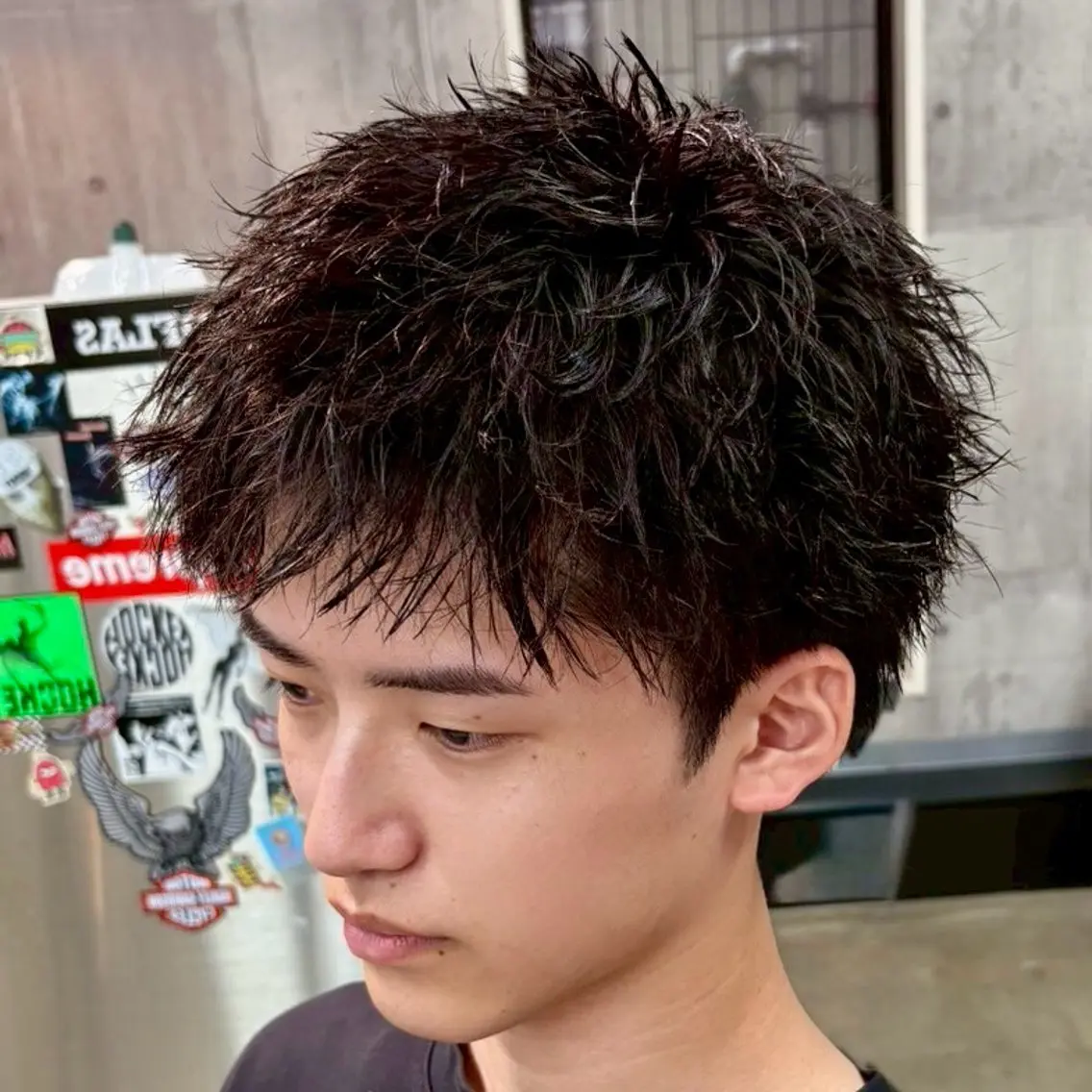 ショート パーマ メンズ カット パーマ MENIN メンズ サロン 望月 涼太のヘアスタイル