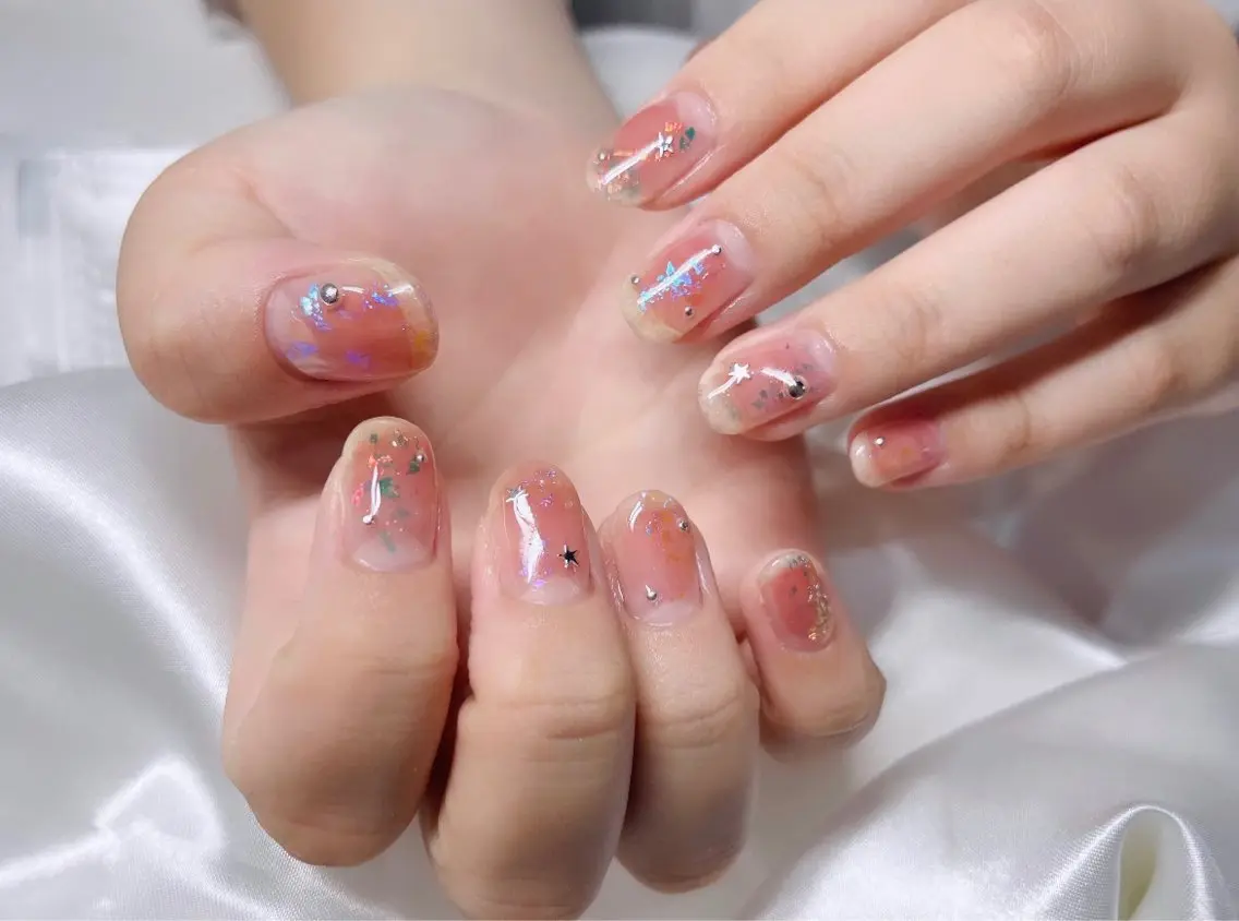 ネイル チークネイル ハンドネイル HazeGrass NAILのネイルデザイン