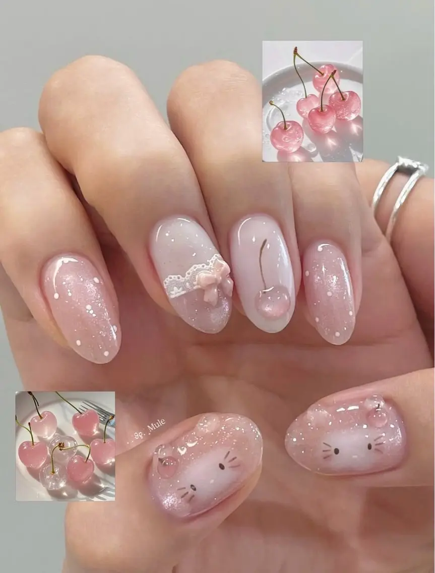 ネイル アートネイル フレンチネイル グラデーション 韓国ネイル ラメ(グリッター) ハンドネイル Lumi de nailsのネイルデザイン