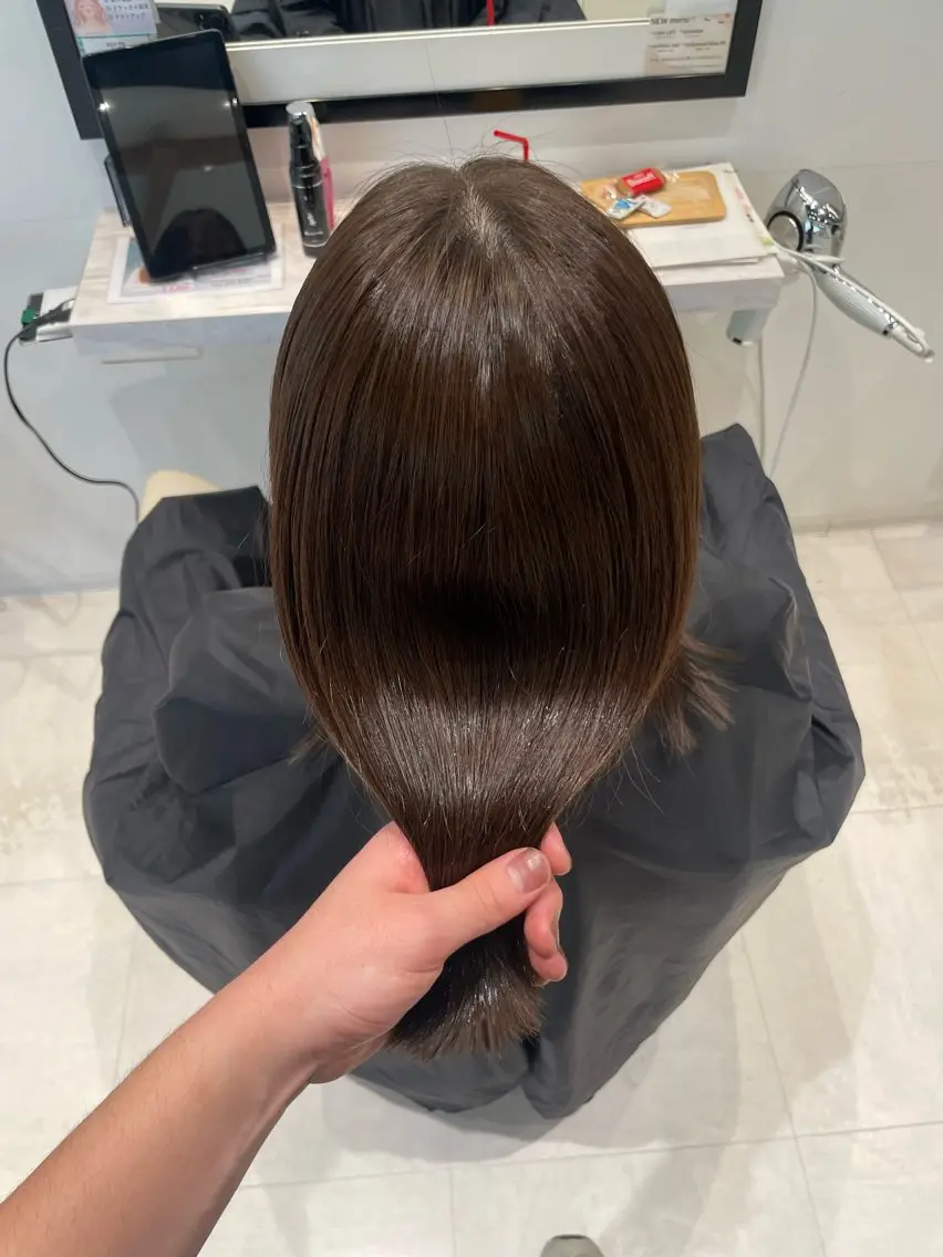 ミディアム カラー 透明感カラー k-twoたき✨艶感 カラー/美髪矯正のヘアスタイル