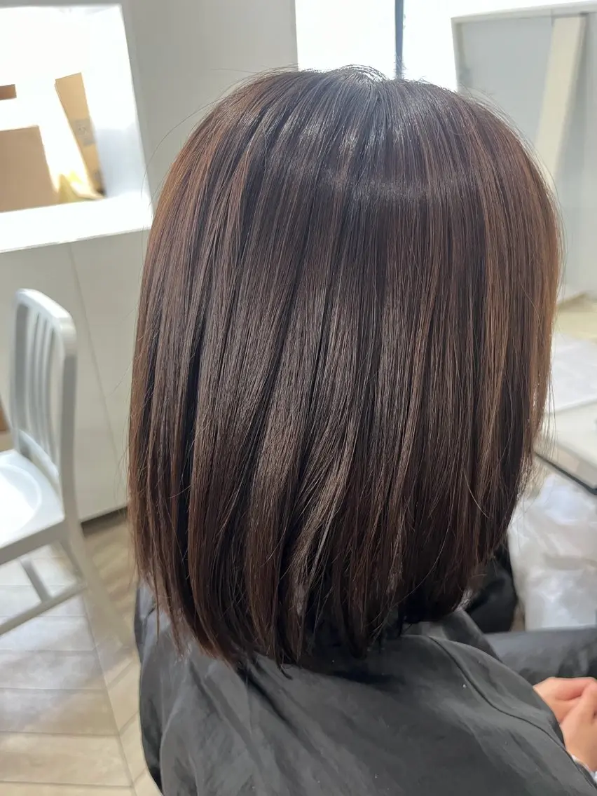 ミディアム カラー 門脇 愛未のヘアスタイル
