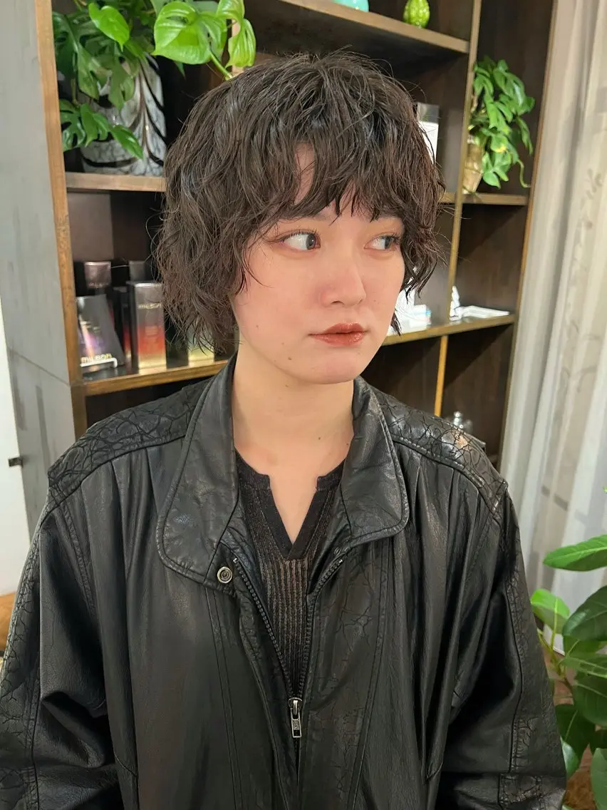 ショート デジタルパーマ 加藤園のヘアスタイル