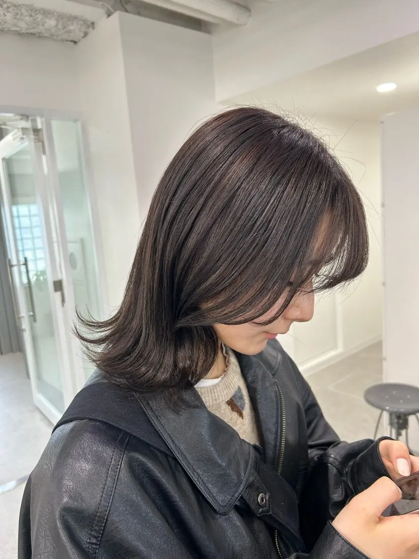 ロング カット ヘアカラー トリートメント 愛結 暖色カラー🎀🩰のヘアスタイル