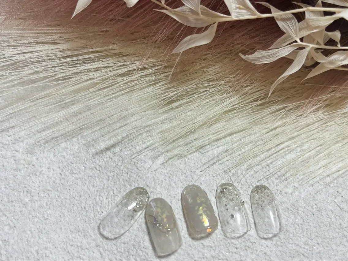 ネイル オーロラネイル ジェルネイル メンズネイル パラジェル 春ネイル kiki nail たまプラーザのネイルデザイン