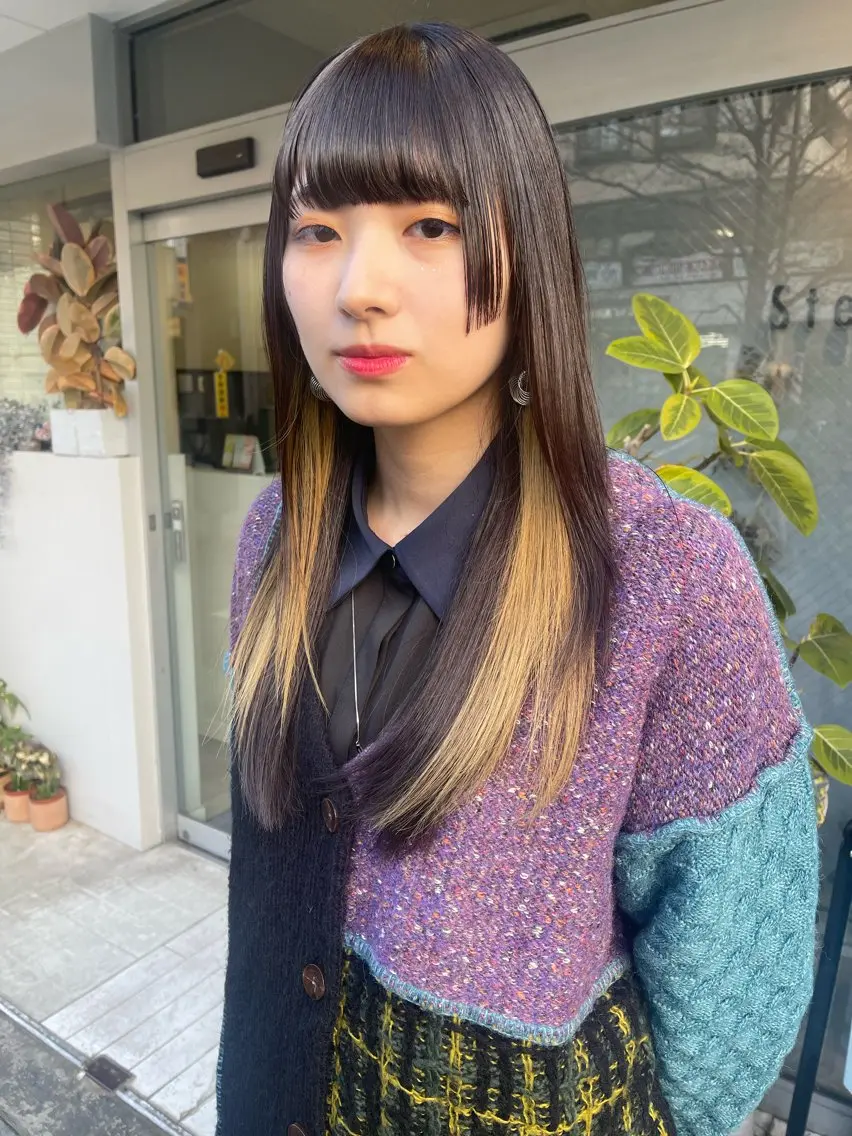 ロング ヘアカラー アートディレクター ワダヒサノリのヘアスタイル