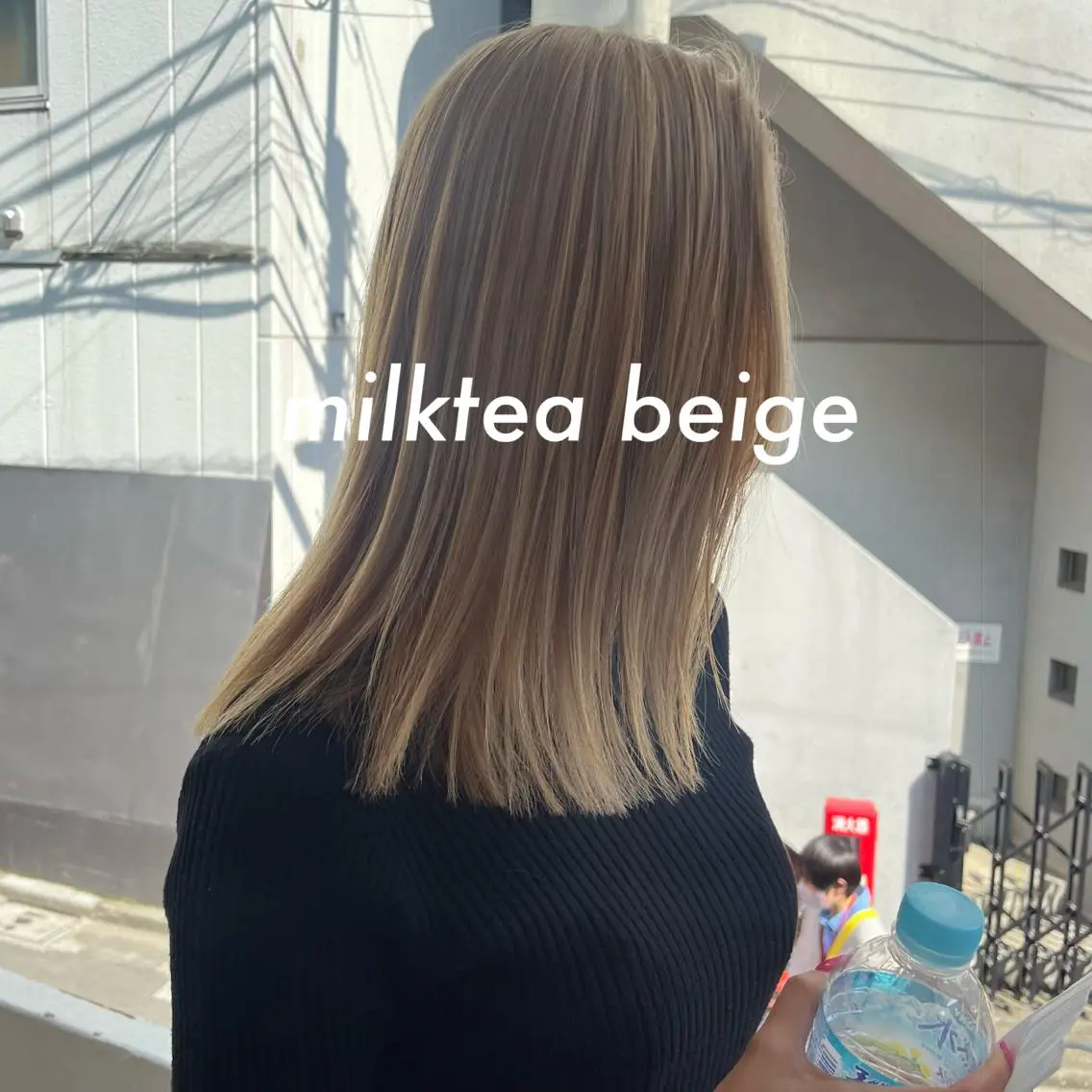 セミロング カラー エクステ ハイトーン 💭黒崎ハルカのヘアスタイル