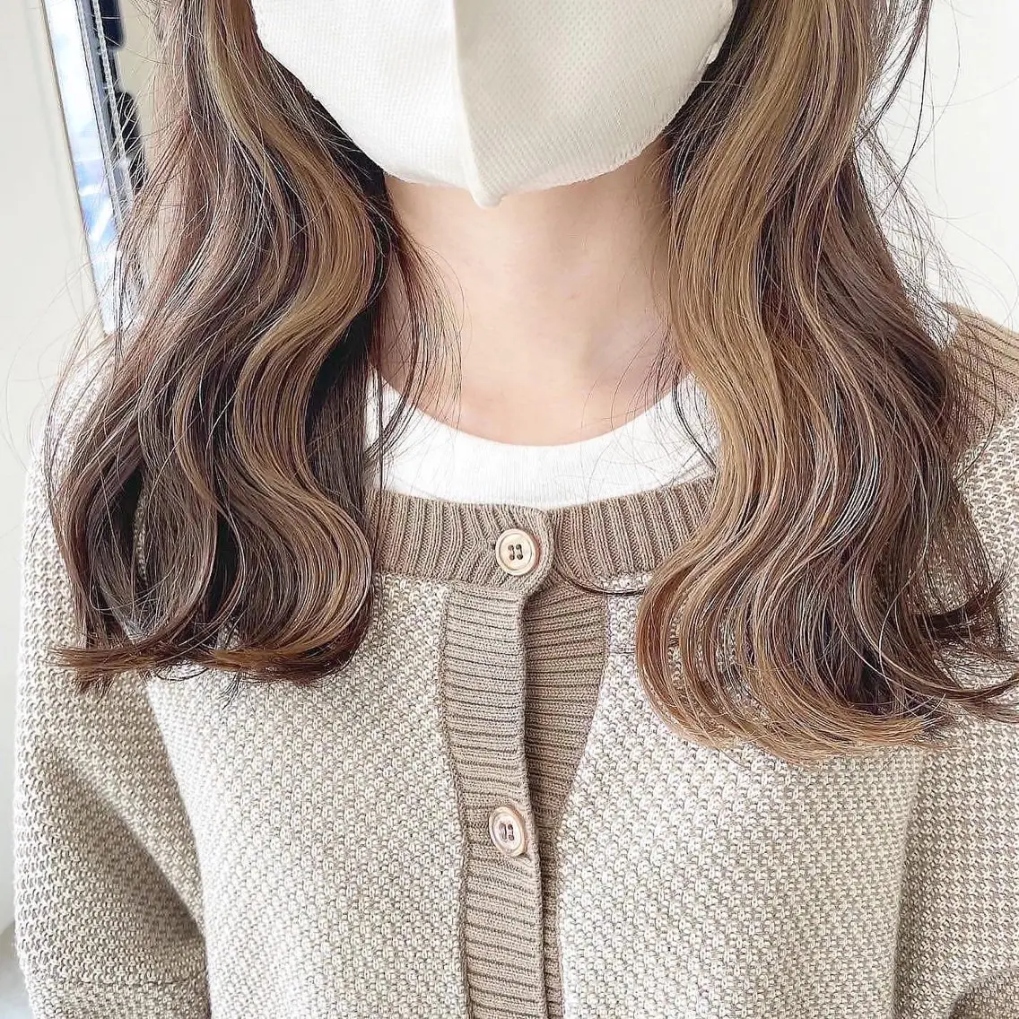 セミロング カラー ベージュカラー モカベージュ ヘアカラー トリートメント 透明感カラー/ レイヤー　YUKAのヘアスタイル