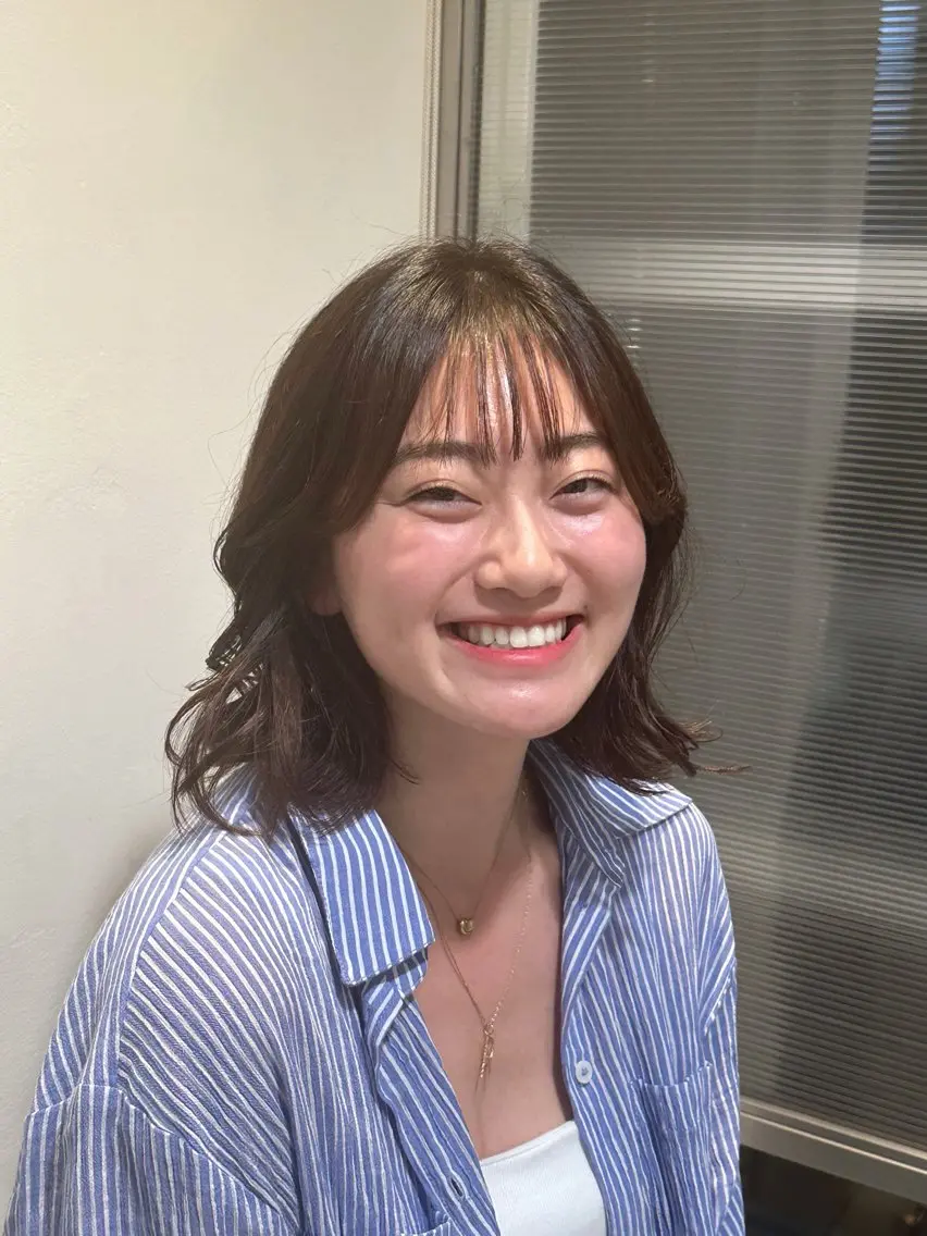 ミディアム 外ハネヘア 田上 斗空 モデル募集✂️のヘアスタイル