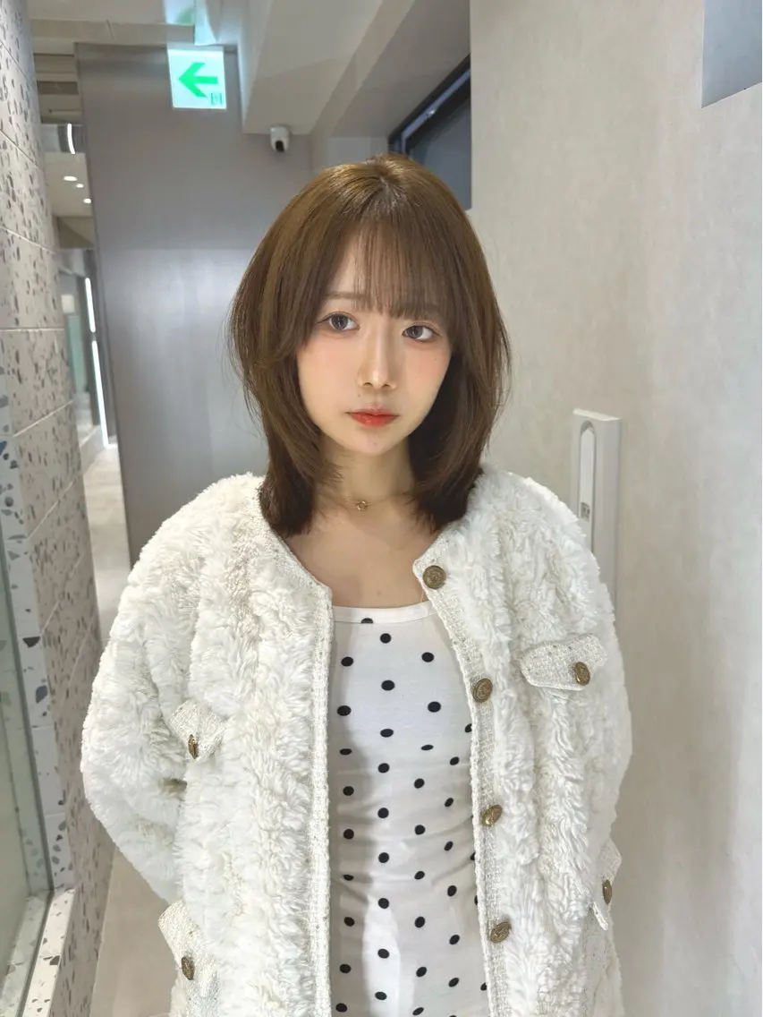 ミディアム カラー カット ヘアカラー トリートメント 矢野 晃平のヘアスタイル
