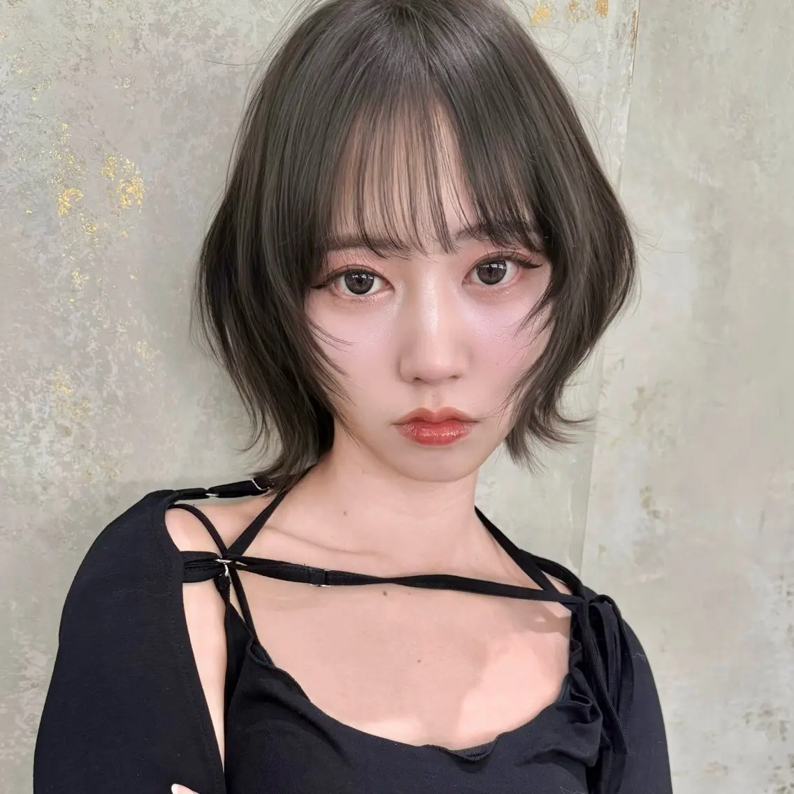 ショート ボブレイヤー ボブ 韓国風ヘア レイヤーカット カット ヘアカラー トリートメント 本田 奈穂美のヘアスタイル